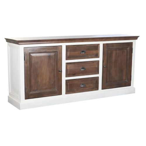 Aparador DKD Home Decor Blanco Marrón oscuro Madera de mango (180 x 46 x 83 cm)