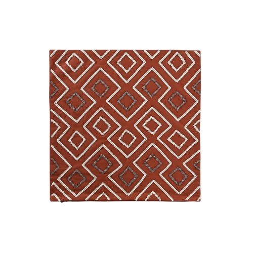 Funda de cojín DKD Home Decor Terracota Geométrico 50 x 1 x 50 cm