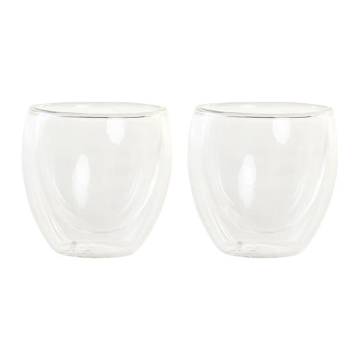 Set de Vasos DKD Home Decor Transparente Cristal Vidrio de Borosilicato 100 ml 2 Piezas