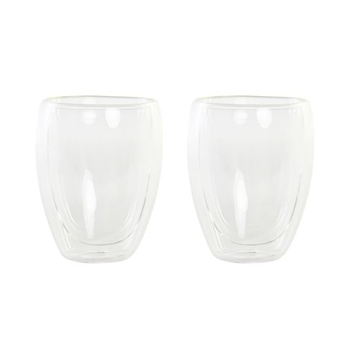 Set de Vasos DKD Home Decor Transparente Cristal Vidrio de Borosilicato 380 ml 2 Piezas