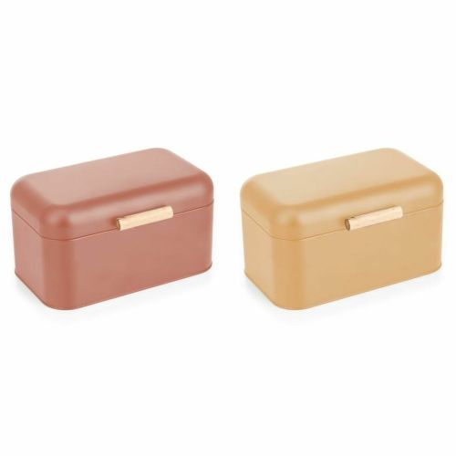 Panera DKD Home Decor 30,50 x 20,7 x 15 cm Metal Terracota Amarillo Vintage (2 Unidades)