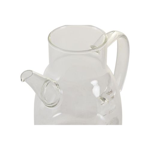 Aceitera DKD Home Decor 17 x 10 x 15,5 cm Plateado Acero Inoxidable 550 ml Vidrio de Borosilicato