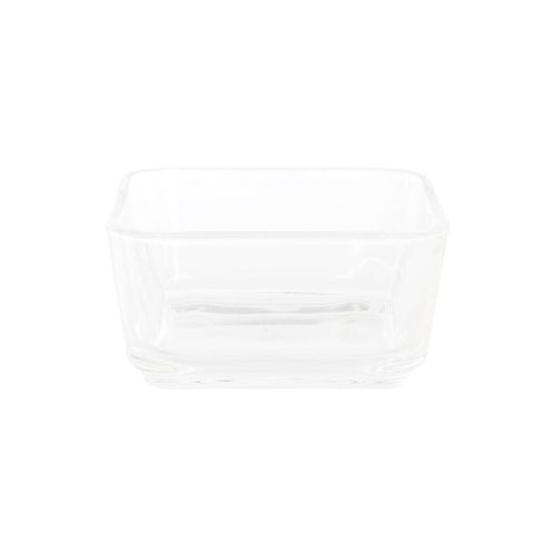 Bandeja de Aperitivos DKD Home Decor Natural Bambú Aluminio Cristal 280 ml 21 x 21 x 6 cm