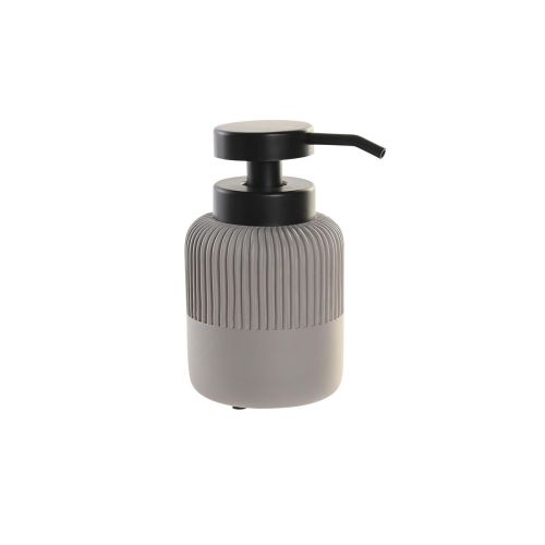 Dispensador de Jabón DKD Home Decor 7 x 7 x 15 cm Gris Cemento Polipropileno