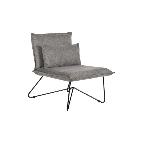 Sillón DKD Home Decor 66 x 78 x 75 cm Negro Gris Metal