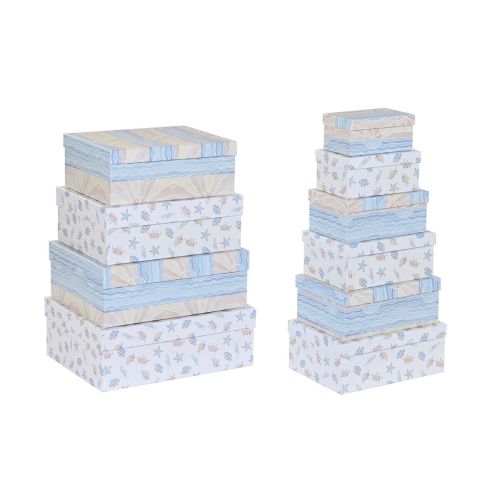 Set de Cajas Organizadoras Apilables DKD Home Decor Infantil Multicolor Cartón (43,5 x 33,5 x 15,5 cm)