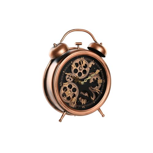 Reloj de Mesa DKD Home Decor Multicolor Cobre Cristal Hierro Vintage 26 x 8 x 33,5 cm