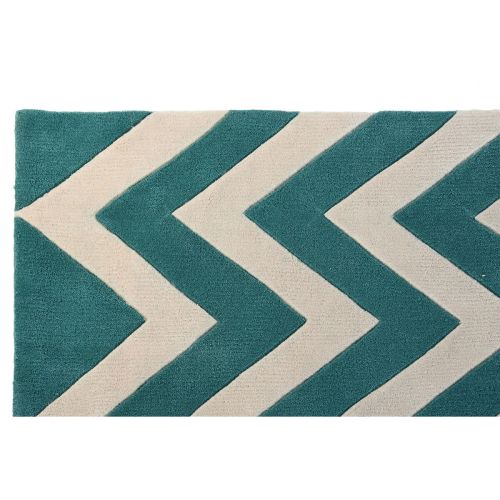 Alfombra DKD Home Decor 160 x 230 x 2 cm Poliéster Zig-zag Bicolor