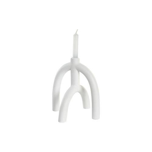 Candelabro DKD Home Decor Scandi 21,5 x 21,5 x 23 cm Blanco Resina