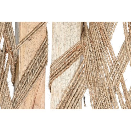 Biombo DKD Home Decor 151 x 2,5 x 183 cm Madera de mango Jute