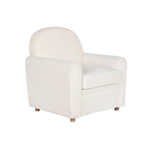 Butaca DKD Home Decor Blanco Poliéster Madera 79 x 72 x 86 cm