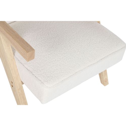 Butaca DKD Home Decor Blanco Poliéster Madera 64 x 66 x 79 cm