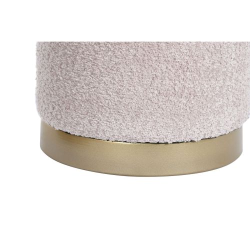 Reposapiés DKD Home Decor Blanco Marrón Rosa Dorado Madera MDF 48 x 48 x 45 cm