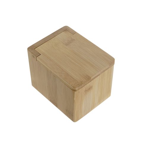 Salero con Tapa DKD Home Decor Natural Bambú 10 x 13 x 10 cm