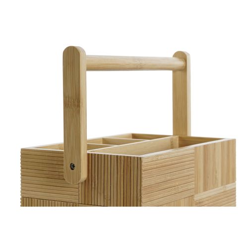 Organizador para Cubiertos DKD Home Decor Natural Bambú 27 x 16,5 x 11,5 cm