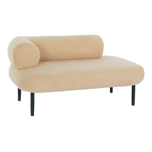 Sofá DKD Home Decor Negro Beige Metal Scandi 127,5 x 73,5 x 64 cm