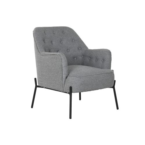 Sillón DKD Home Decor Gris Metal 65 x 73 x 79,5 cm