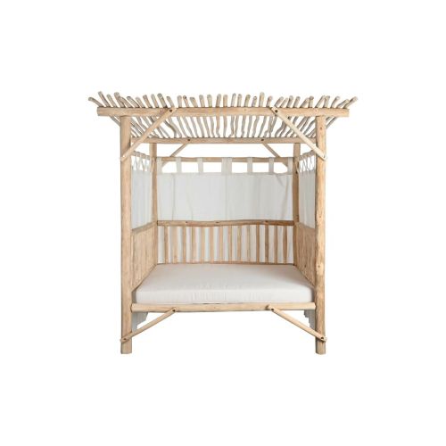 Cama para Jardín DKD Home Decor Blanco Natural 200 x 180 x 200 cm