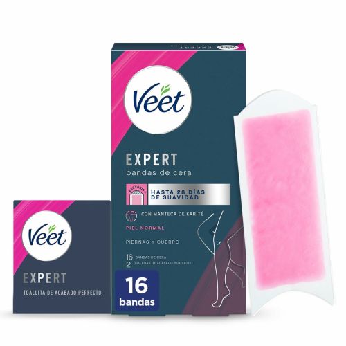 Bandas Depilatorias Corporales Veet Expert (16 Unidades)