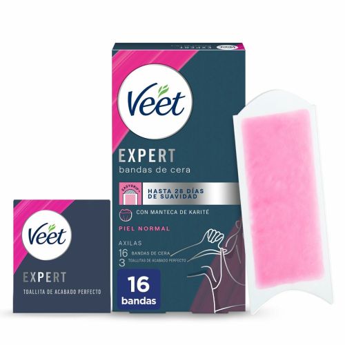 Bandas Depilatorias Corporales Veet Expert Axilas (16 Unidades)