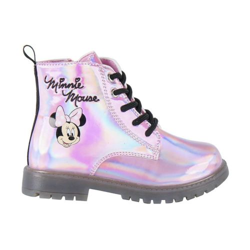 Botas Casual Infantiles Minnie Mouse Rosa Luces LED