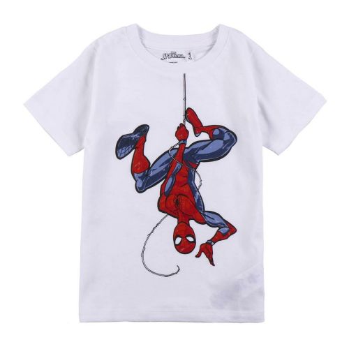 Camiseta de Manga Corta Infantil Spider-Man Blanco