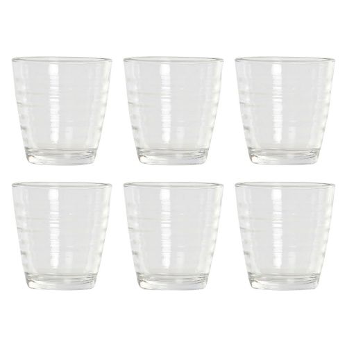 Set de Vasos DKD Home Decor Multicolor Transparente Cristal Plástico 250 ml (6 pcs)