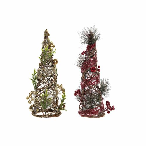 Árbol de Navidad DKD Home Decor Ratán (2 pcs) (16 x 16 x 41 cm)