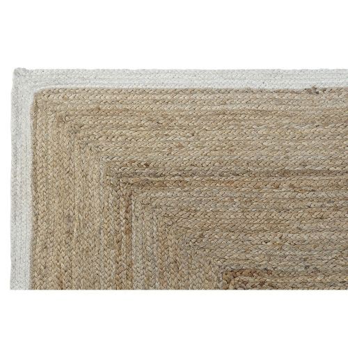 Alfombra DKD Home Decor Blanco Marrón claro Scandi 160 x 230 x 1 cm