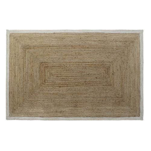 Alfombra DKD Home Decor Blanco Marrón claro Scandi 160 x 230 x 1 cm