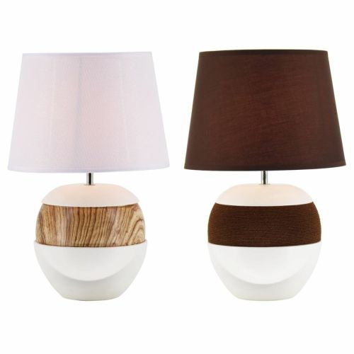 Lámpara de mesa DKD Home Decor Cerámica Poliéster Cuerda (28 x 28 x 43 cm) (2 pcs)