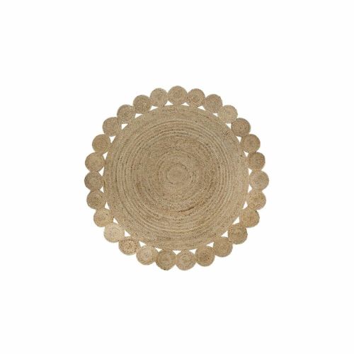 Alfombra DKD Home Decor Marrón Natural 150 x 150 x 1 cm