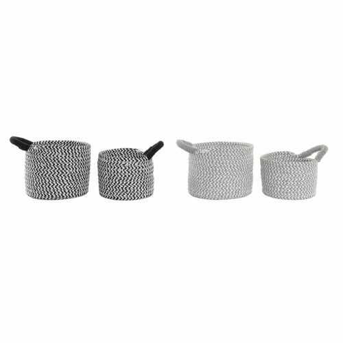 Juego de Cestas DKD Home Decor Fibra natural 18 x 18 x 14 cm