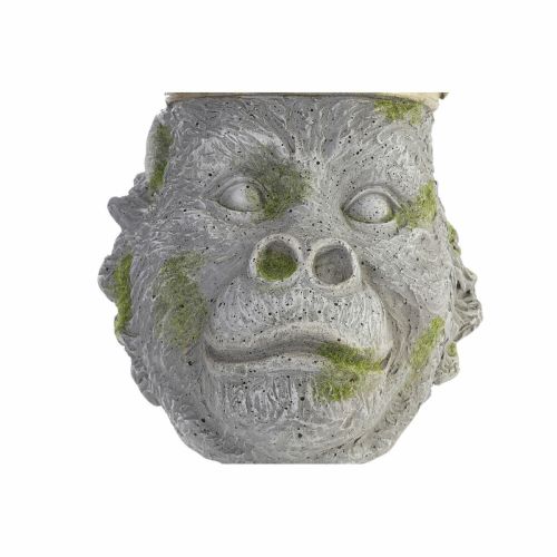 Macetero DKD Home Decor Gris Dorado Gorila Magnesio (29 x 26 x 34,9 cm)