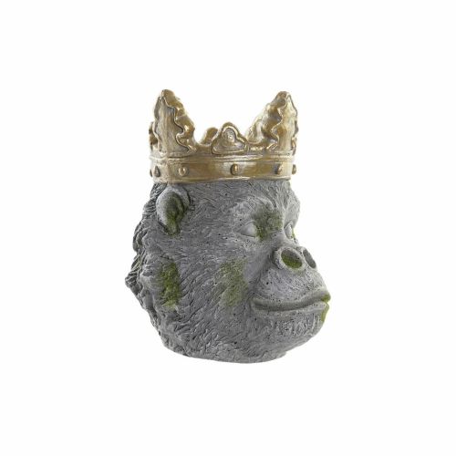 Macetero DKD Home Decor Gris Dorado Gorila Magnesio (29 x 26 x 34,9 cm)