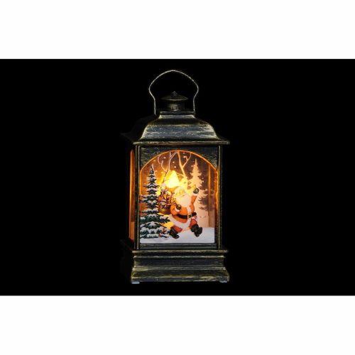 Decoración luminosa DKD Home Decor Navidad Negro Dorado (7 x 4 x 13,5 cm) (3 Unidades)