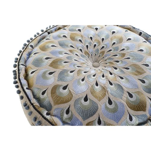 Puff DKD Home Decor Azul Beige