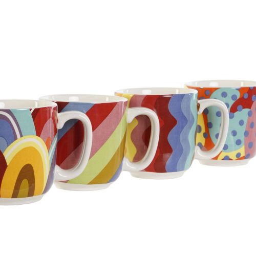 Juego de Café DKD Home Decor Multicolor Coral Bambú Dolomita Moderno 180 ml