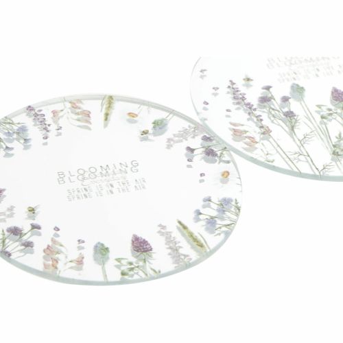 Farol DKD Home Decor Cristal Multicolor Mariposa (10 x 10 x 1 cm) (2 unidades)
