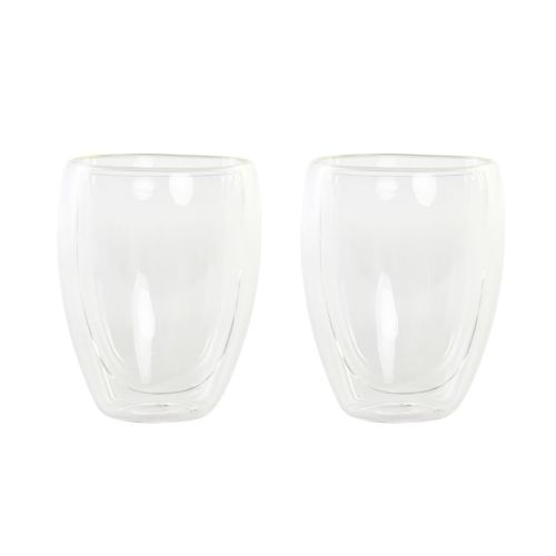 Set de Vasos DKD Home Decor Transparente Cristal Vidrio de Borosilicato 380 ml 2 Piezas