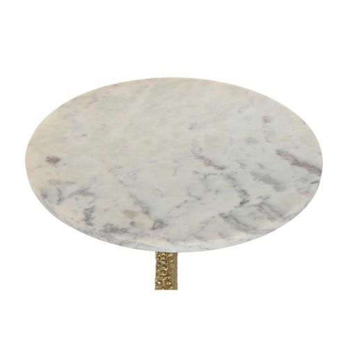 Mesita Auxiliar DKD Home Decor Blanco Dorado 40 x 40 x 61 cm