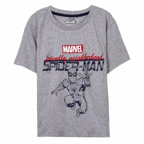 Camiseta de Manga Corta Infantil Spider-Man Gris 6 Años