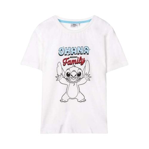 Camiseta de Manga Corta Niño Stitch Blanco