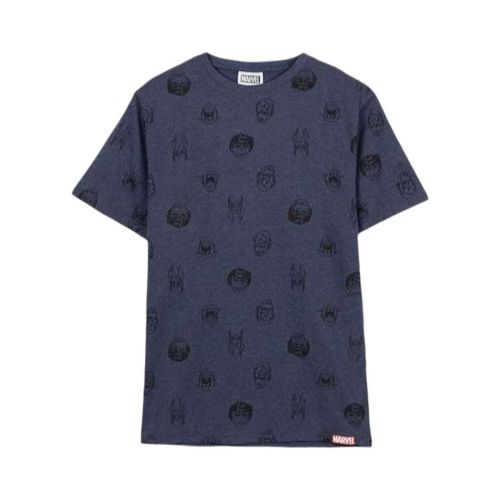 Camiseta de Manga Corta Hombre Marvel Azul oscuro