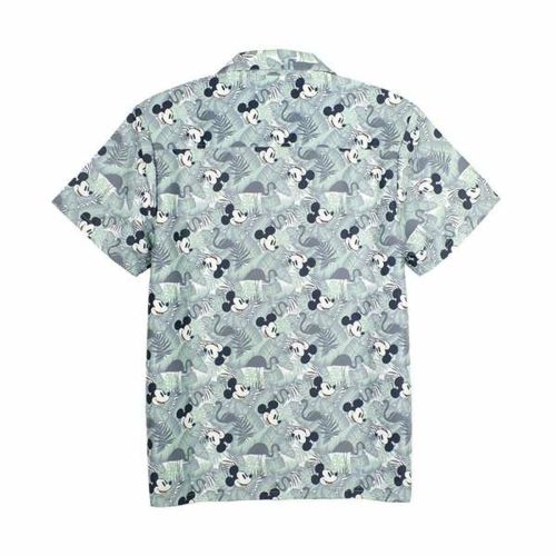 Camiseta de Manga Corta Hombre Mickey Mouse Verde Claro
