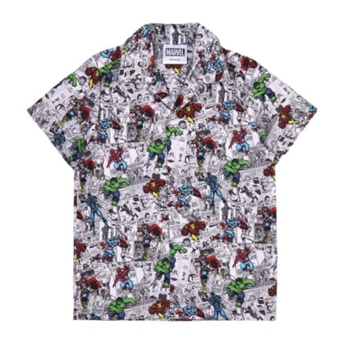 Camiseta de Manga Corta Infantil Marvel Gris claro