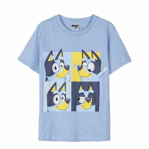 Camiseta de Manga Corta Niño Bluey Azul claro