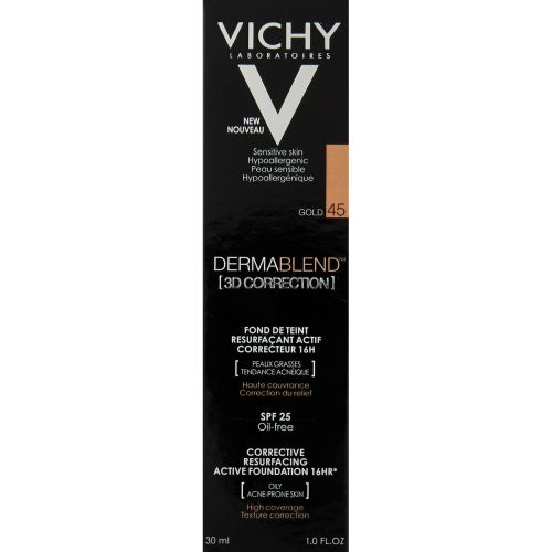 Base de Maquillaje Fluida Vichy Dermablend D Correction 45-gold Nº 45-gold (30 ml)