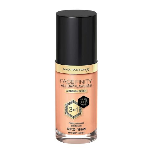 Base de Maquillaje Cremosa Max Factor Facefinity Nº 77 Soft honey 30 ml