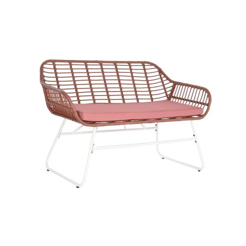 Muebles de Jardín DKD Home Decor Blanco Terracota 124 x 74 x 84 cm (4 Piezas)